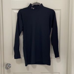 Under Armour kids black mock neck base layer long sleeve